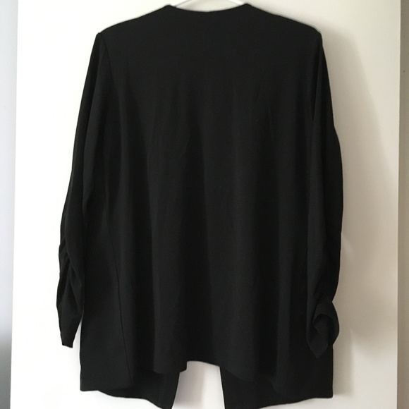 IRIS SETLAKWE Black Jersey Ruched Sleeve Jacket XL - Picture 4 of 6